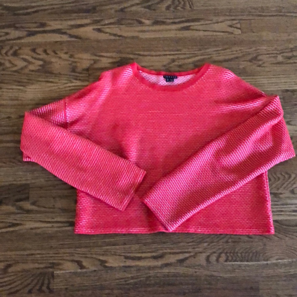 Theory long sleeve shirt-sweater in orange